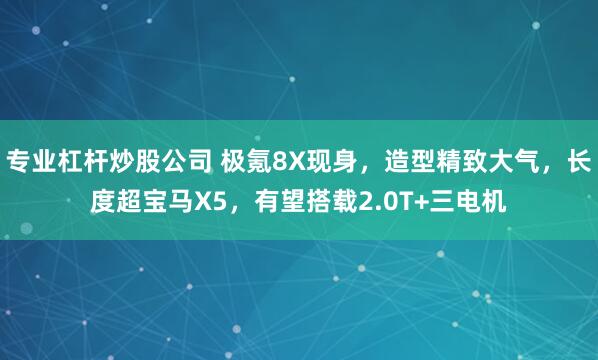 专业杠杆炒股公司 极氪8X现身，造型精致大气，长度超宝马X5，有望搭载2.0T+三电机