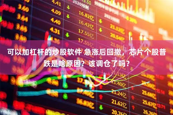 可以加杠杆的炒股软件 急涨后回撤，芯片个股普跌是啥原因？该调仓了吗？