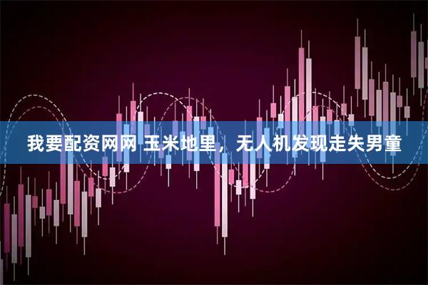 我要配资网网 玉米地里，无人机发现走失男童